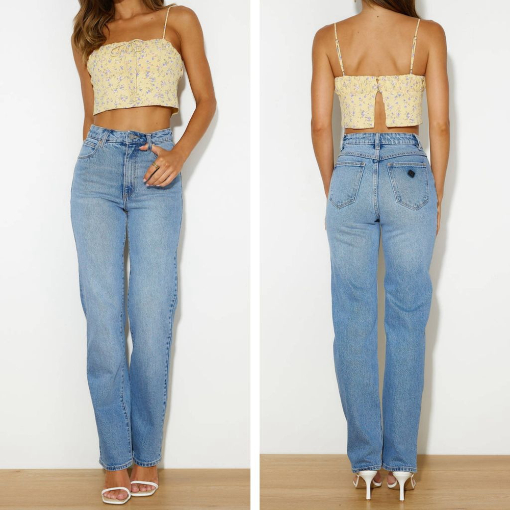 ABRAND A '94 High Straight Karla Jeans Vintage Blue women's size 24
